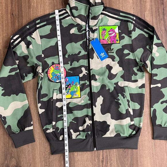 NEW Jeremy Scott x Adidas Camo Illustrated Artwork Track Jacket Sz S - Picture 7 of 14